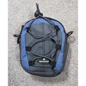 Samsonite‎ Small Padded Camera Bag Case Grey Blue Waist Carabiner 5 x 6